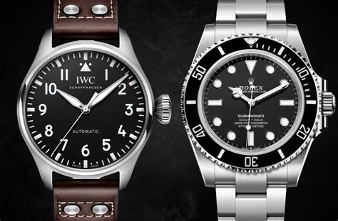 rolex submariner vs iwc big pilot|Review of Horological Titans: A Comparison of IWC vs. Rolex.